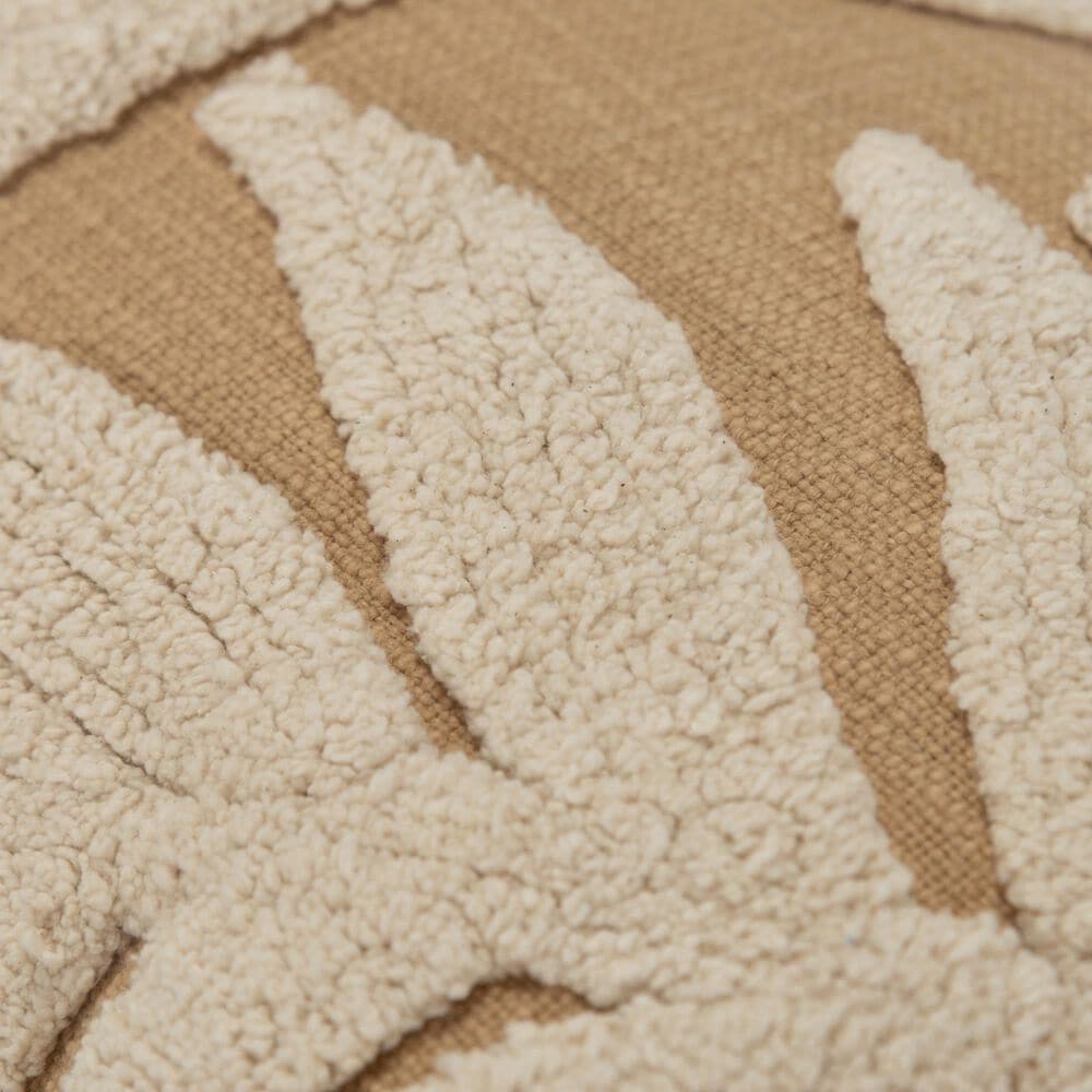Rizzy Home 14&quot; x 26&quot; Floral Polyester Filled Lumbar Pillow in Gold, , large