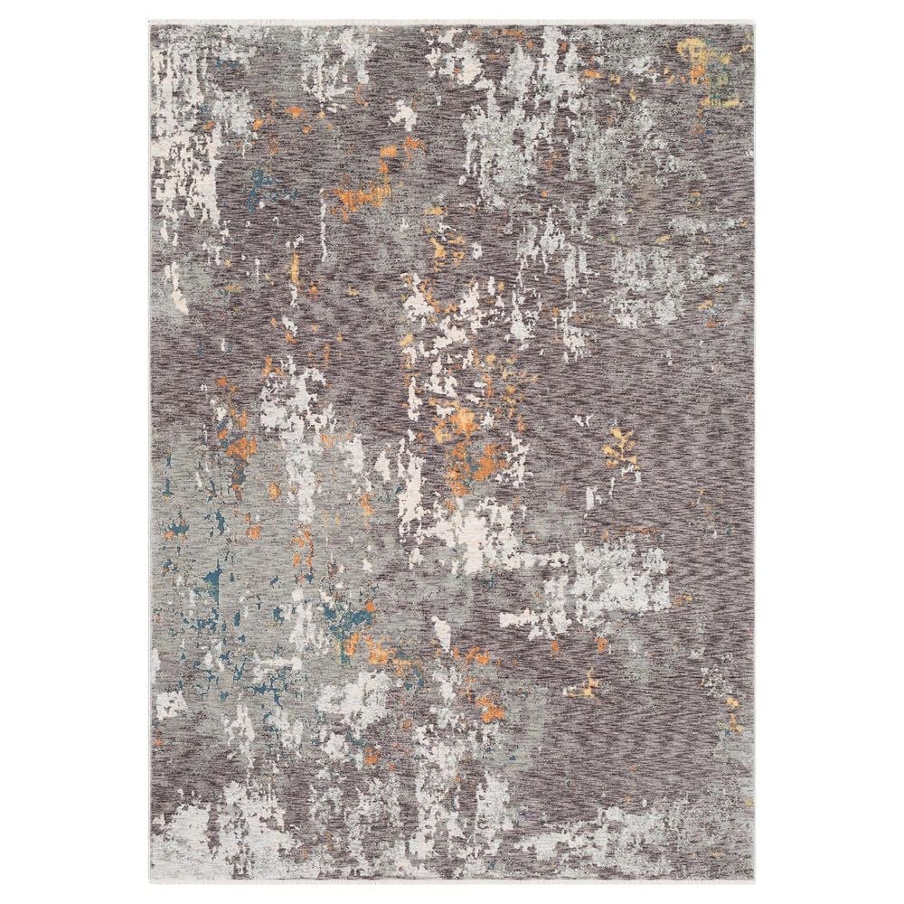 Surya Presidential PDT-2302 5" x 8" Blue, Gray and Orange Area Rug, , large