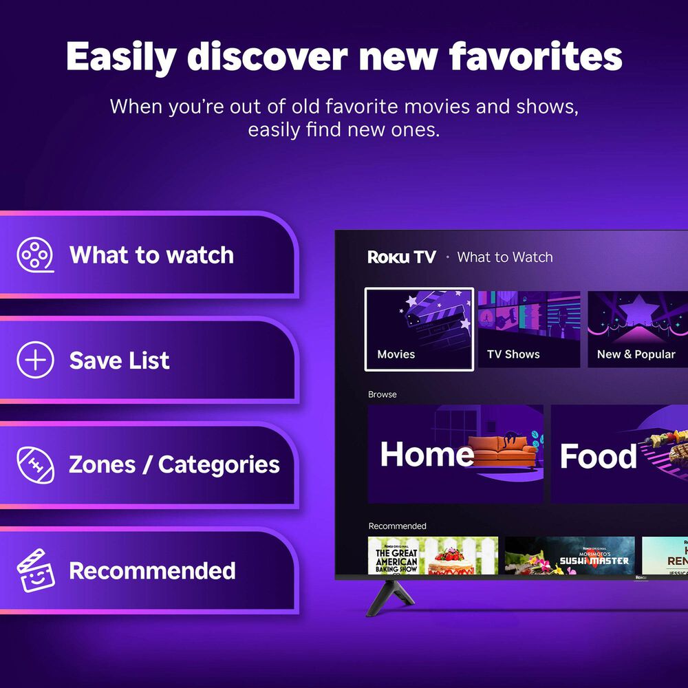 Roku 65" Class Select Series 4K QLED in Black - Smart TV, , large