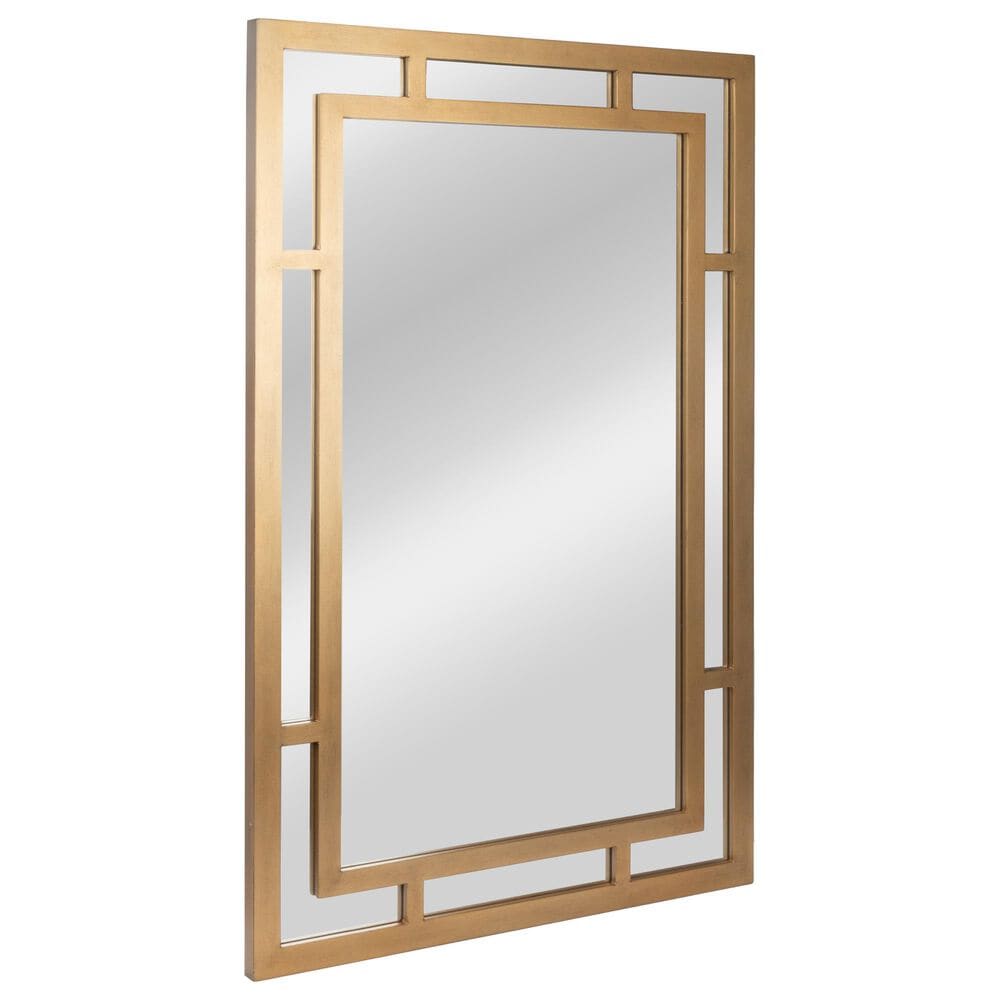 Creative Coop Vintage Glass Wall Mirror in Gold, , large