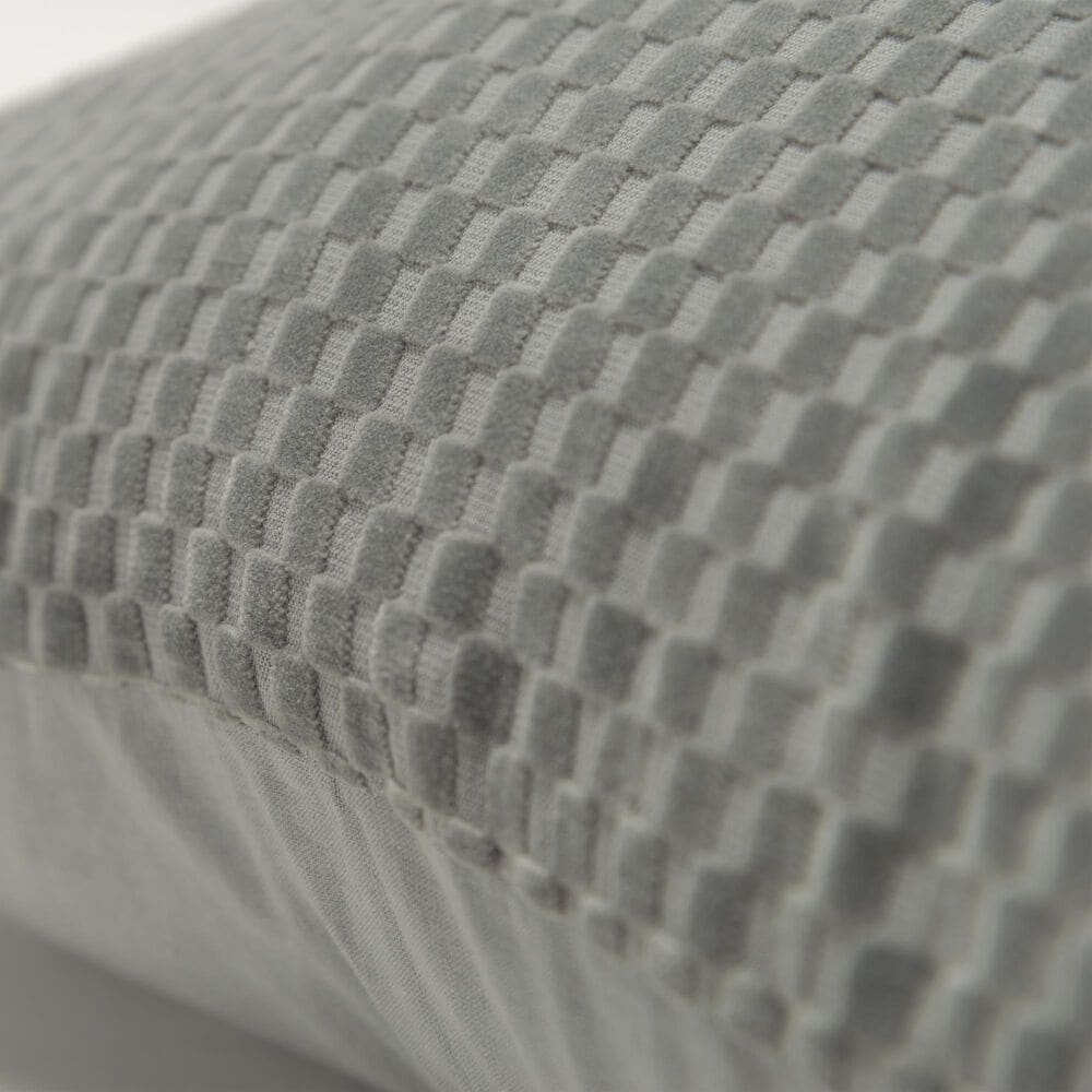 Rizzy Home 20&quot; x 20&quot; Geometric Down Filled Throw Pillow in Grey, , large