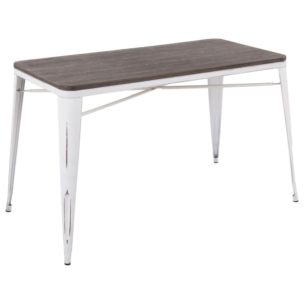 Lumisource Oregon Utility Table in Espresso/Vintage White, , large