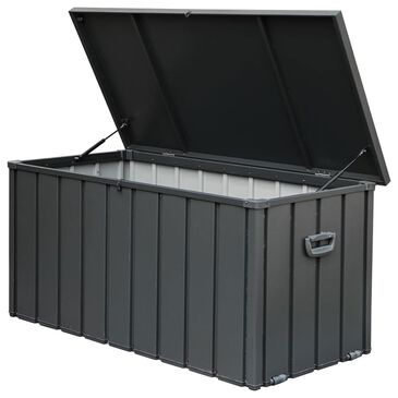 Hearth and Haven 200-Gallon Outdoor Storage Deck Box with Safe Air Rod in Dark Gray, , large