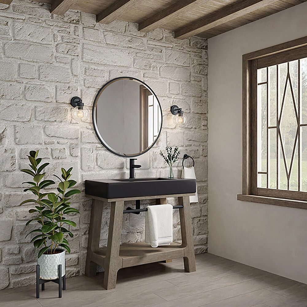 James Martin Vanities Auburn 36&quot; Single Bathroom Vanity Cabinet Only in Weather Timber, , large