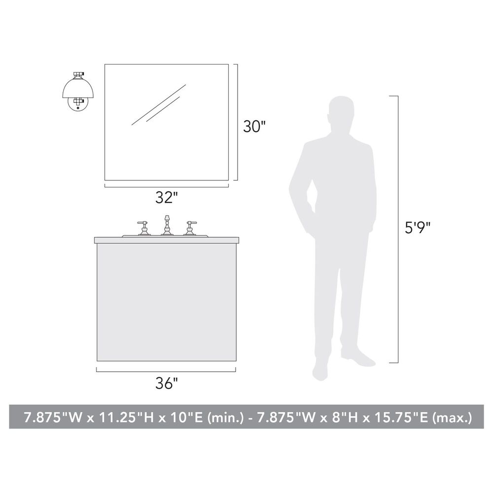 Golden Lighting Rey 1-Light Wall Sconce in Matte Black and Aged Brass, , large