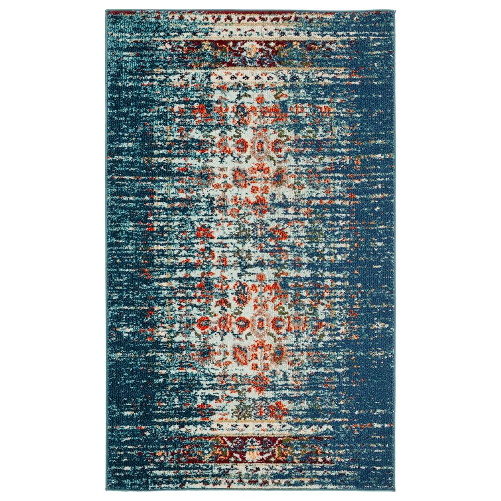 Safavieh Monaco MNC208V 4" x 5"7" Blue and Ivory Area Rug, , large