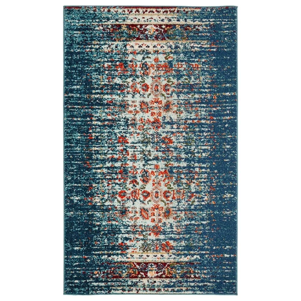 Safavieh Monaco MNC208V 4" x 5"7" Blue and Ivory Area Rug, , large