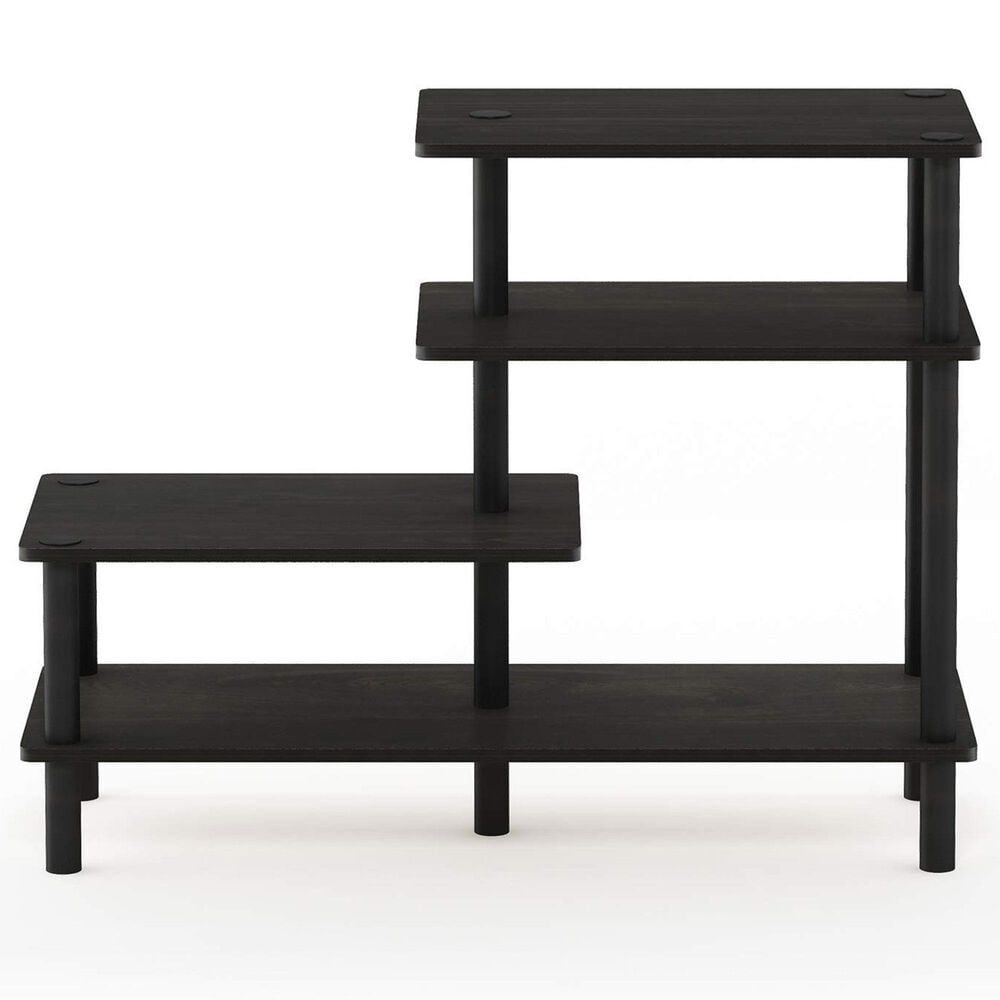 HOMLUX Turn-N-Tube 3-Tier Side Display Rack in Espresso and Black, , large
