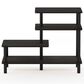 HOMLUX Turn-N-Tube 3-Tier Side Display Rack in Espresso and Black, , large