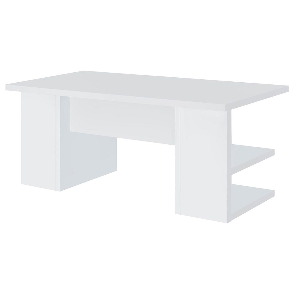 Coaster Alice Writing Desk in White, , large