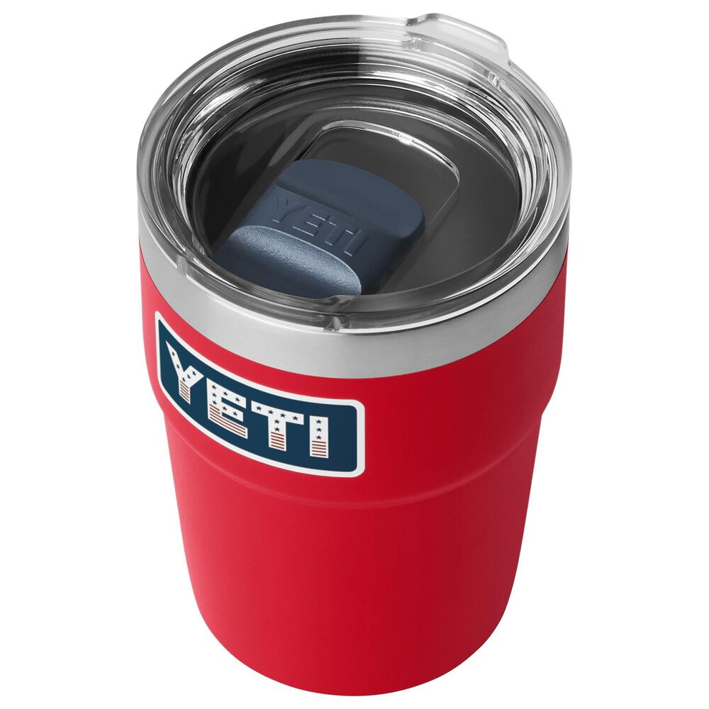 YETI Rambler 16 Oz Stackable Cup with MagSlider Lid in Red and Badge, , large