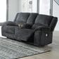 Ashley Draycoll Power Reclining Loveseat with Console in Slate, , large