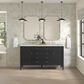 James Martin Vanities Myrrin 60" Double Bathroom Vanity in Carbon Oak with 3 cm Eternal Jasmine Pearl Silestone Top, Rectangular Sinks and FreePower Wireless Charger, , large