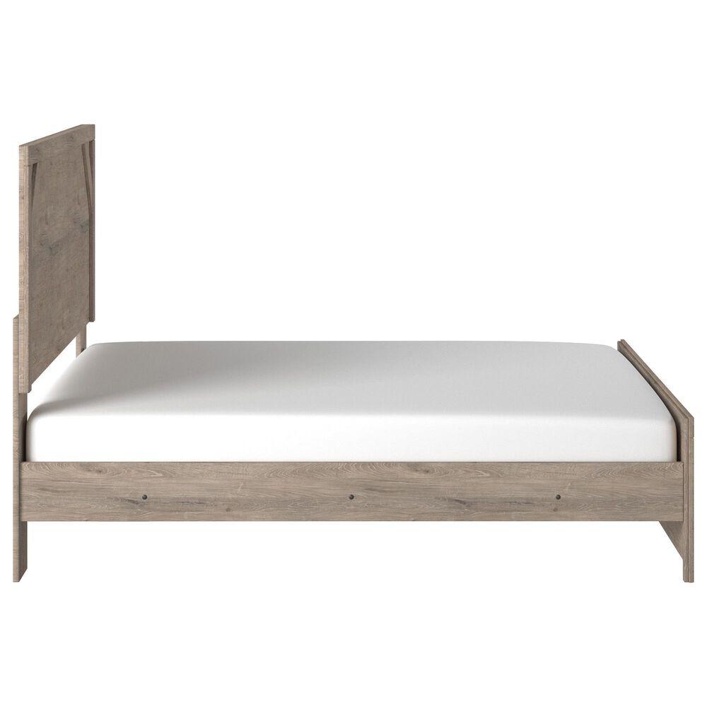 Ashley Senniberg King Panel Bed in Light Brown and White, , large
