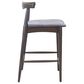 Zuo Modern Tuzka Bar Stool in Gray & Espresso, , large