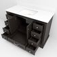 Lexora Home Dukes 48" Single Bathroom Vanity in Espresso with 2 cm White Quartz Top and Rectangular Sink, , large