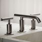 Kohler Purist Widespread Bathroom Sink Faucet with Lever Handles and Low Gooseneck Spout in Vibrant Titanium, , large