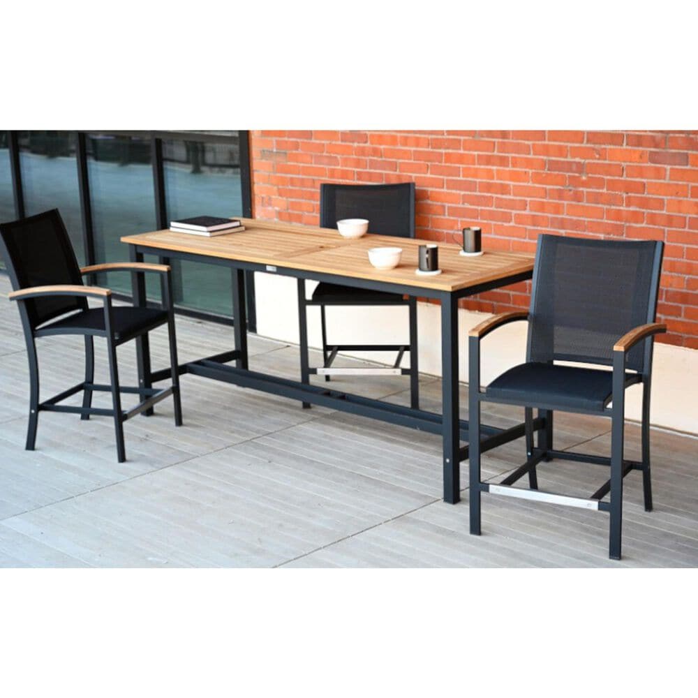 Three Birds Casual Tribeca Counter Height Armchair in Black, , large