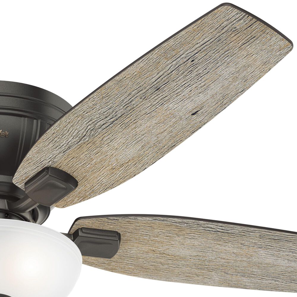 Hunter Kenbridge Low Profile 52&quot; Ceiling Fan with LED Lights in Noble Bronze, , large