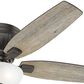 Hunter Kenbridge Low Profile 52" Ceiling Fan with LED Lights in Noble Bronze, , large
