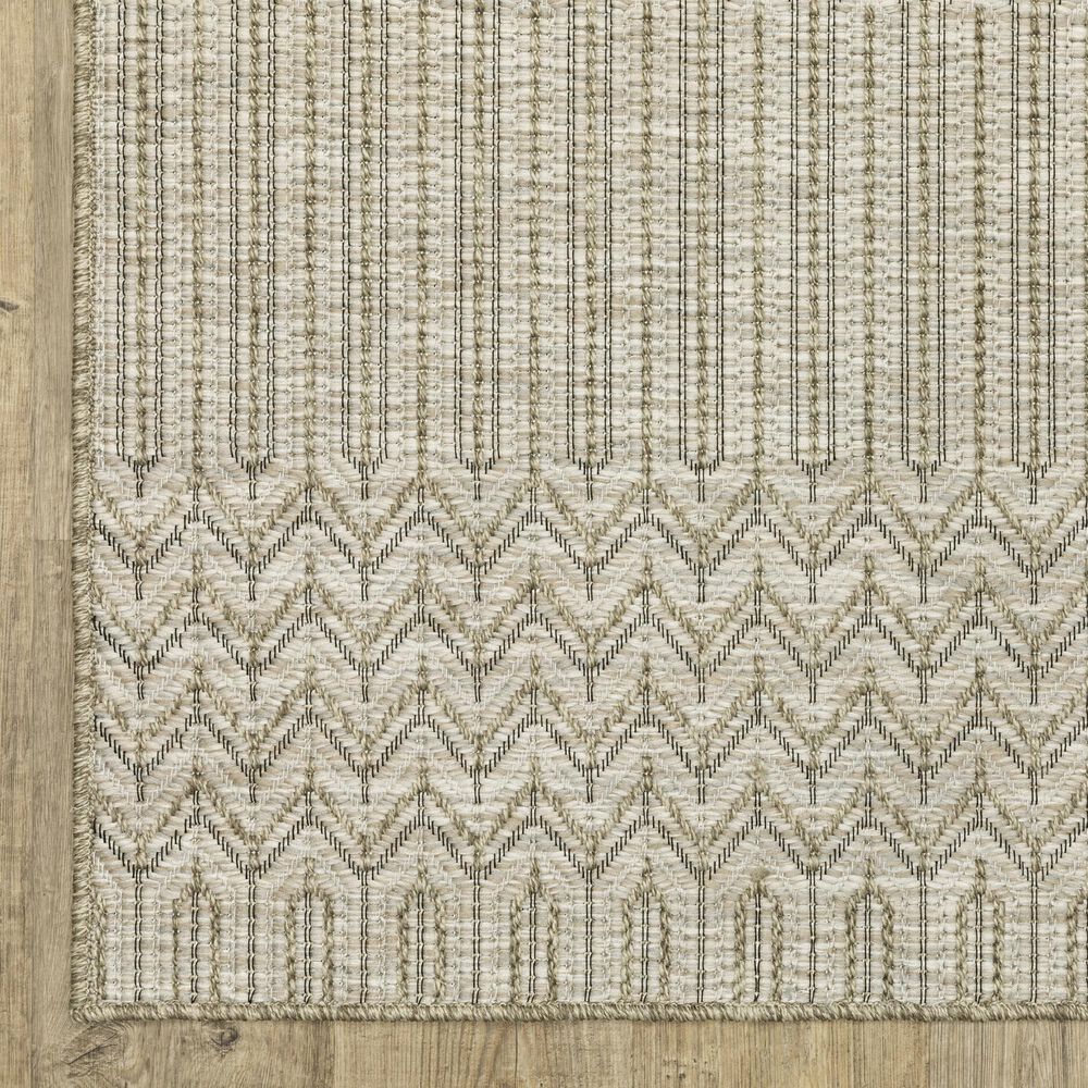 Oriental Weavers Tortuga TR09A 1&#39;10&quot; x 7&#39;6&quot; Beige and Black Runner, , large