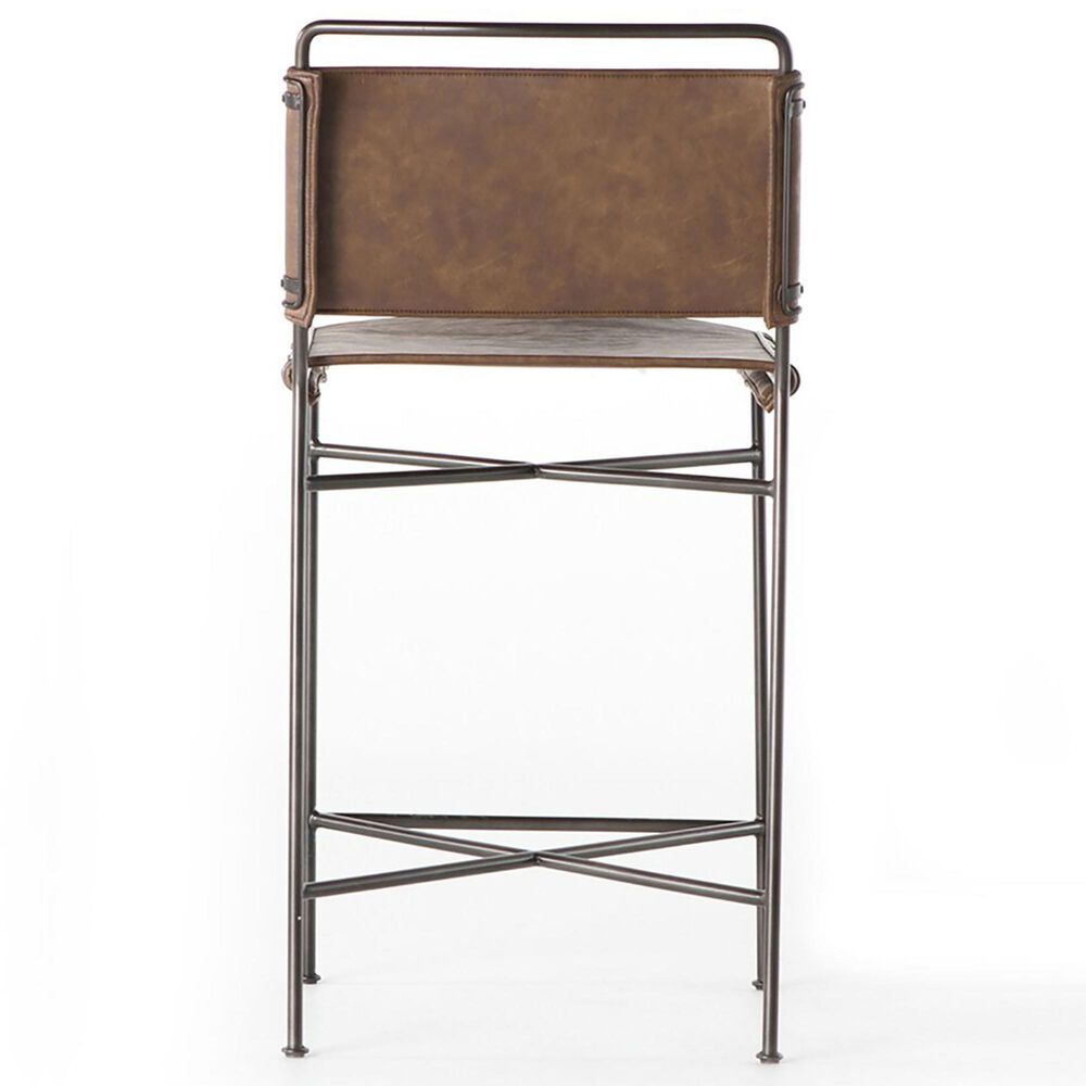 Four Hands Wharton Counter Stool in Distressed Brown, , large