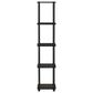 HOMLUX Turn-N-Tube 5-Tier Corner Square Display Bookshelf in Espresso and Black, , large