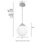Hunter Hepburn 1-Light Mini Pendant in Brushed Nickel, , large