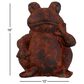 Maple and Jade 16" Rustic Magnesium Oxide Frog Garden Sculpture in Rust, , large
