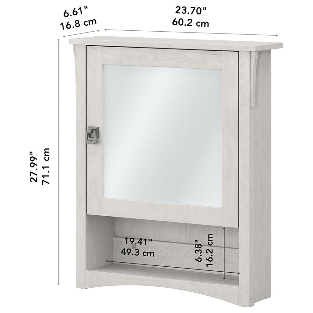 Bush Salinas Bathroom Bathroom Medicine Cabinet in Linen White Oak, , large