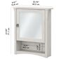 Bush Salinas Bathroom Bathroom Medicine Cabinet in Linen White Oak, , large