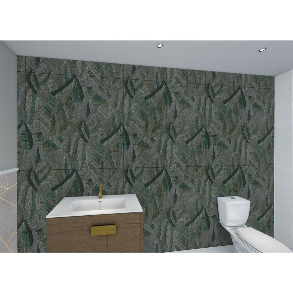 Soho Studio Artscape Wild Atelier Green 24" x 48" Porcelain Tile, , large