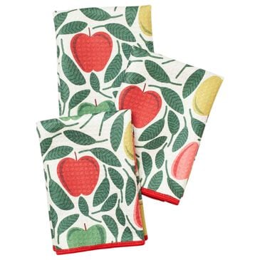 Once Again Home Happy Apple Reversible Mighty Mini Towel in Cream (Set of 3), , large
