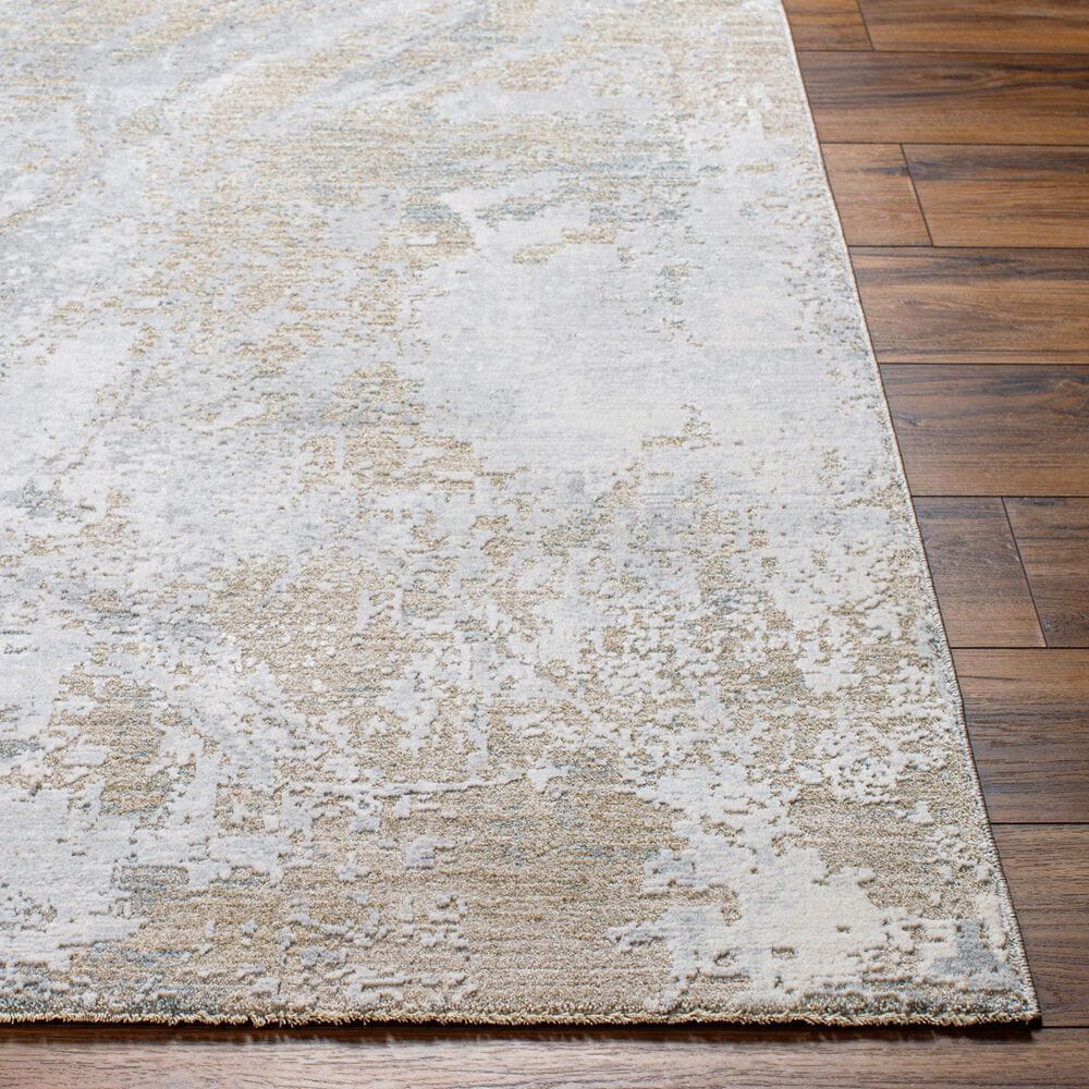 Surya Brunswick Cream, Taupe, Tan, Light Slate, Blue and Gray 5' x 7'5" Area Rug, , large