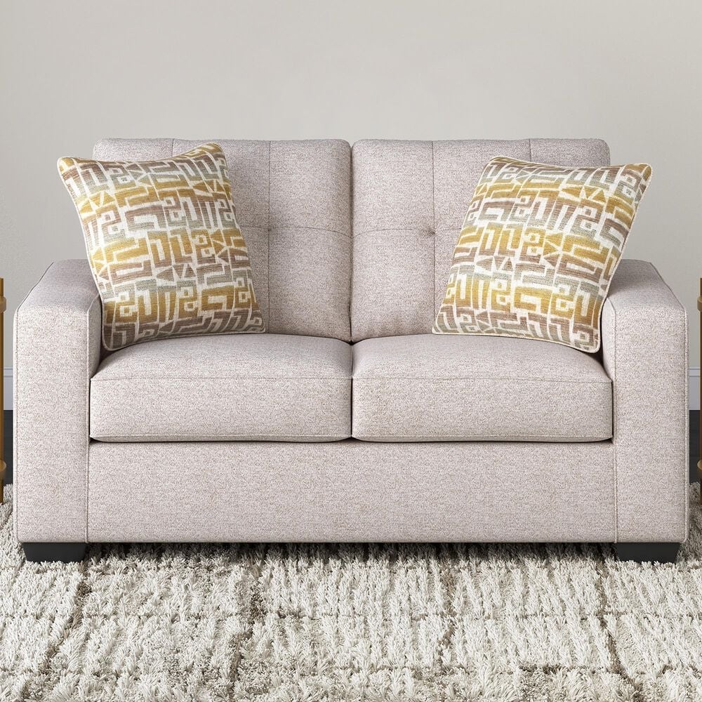 Ashley Larimer Stationary Loveseat in Stone, , large
