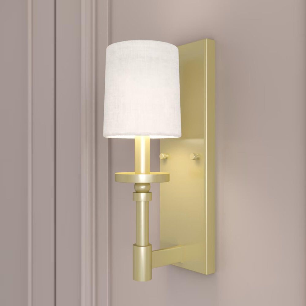 Hunter Briargrove 1-Light Wall Sconce in Painted Modern Brass, , large