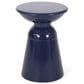 Hearth and Haven Large Patio End Table with Circular Design in Navy Blue, , large