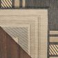 Nourison Horizon HOZ03 Charcoal 9" x 12" Indoor/Outdoor Area Rug, , large
