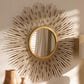 Baxton Studio Apollonia Sunburst Accent Wall Mirror in Gold, , large