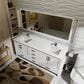 Lexora Home Jacques 72" Double Bathroom Vanity in White with 2 cm White Quartz Top and Rectangular Sinks, , large