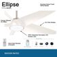 Minka-Aire Ellipse 60" LED Ceiling Fan with White Blades in Brushed Nickel, , large