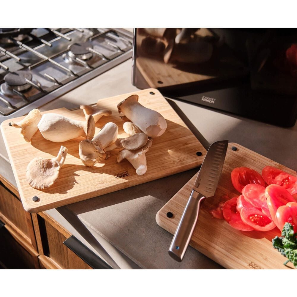 Joseph Joseph Folio 3-Piece Cutting Board Set with Stainless-Steel Case in Black, , large