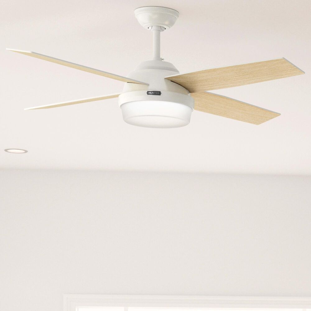 Hunter Dempsey 52&quot; Ceiling Fan with Lights in Fresh White, , large