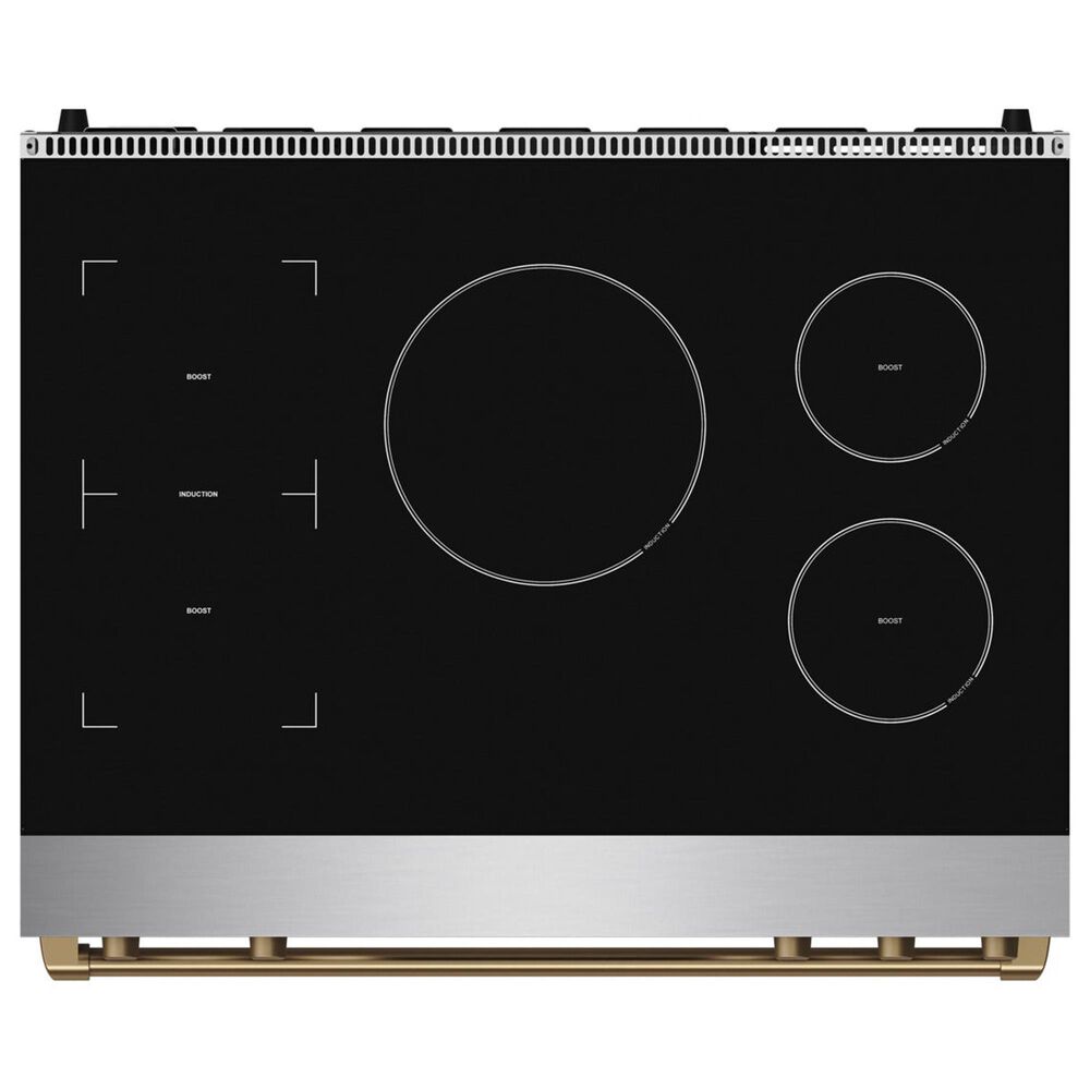 Thor Kitchen Gordon Ramsay 6 Cu. Ft. Professional Induction Range with Bronze Handle Kit in Stainless Steel, , large