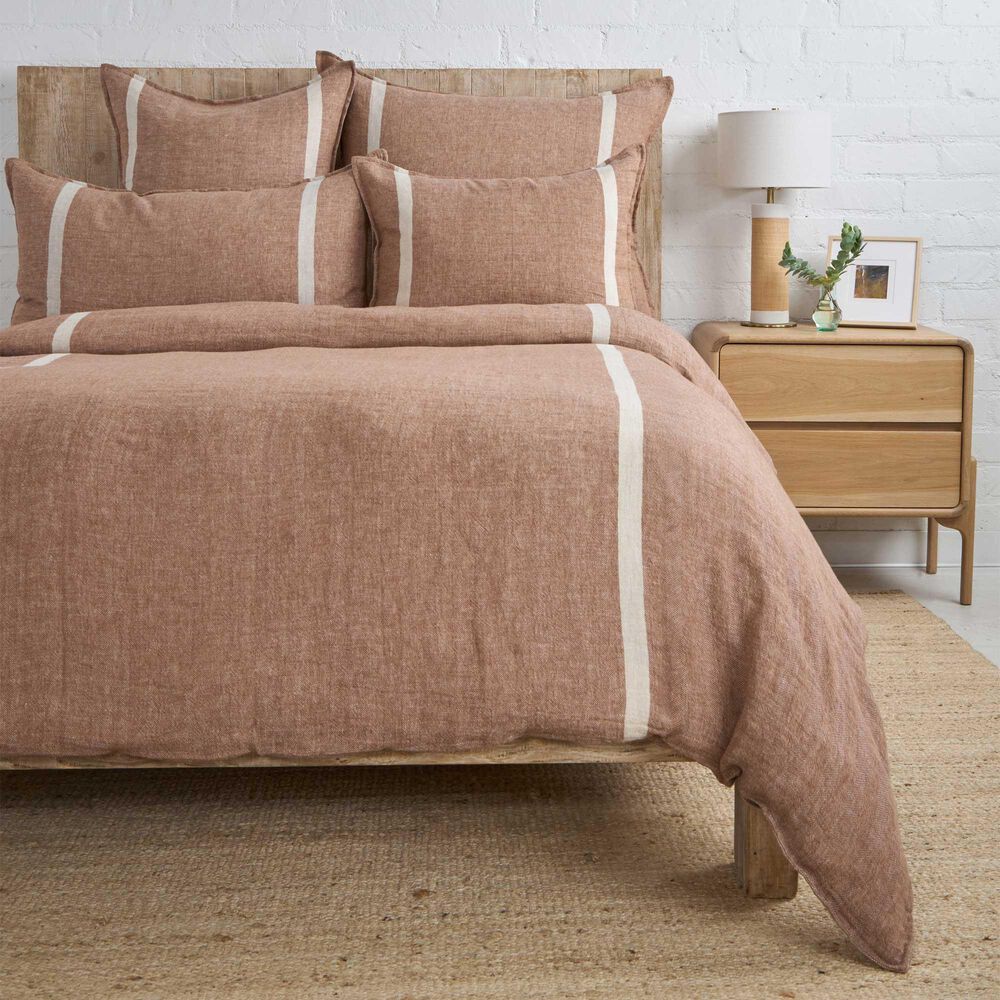 Pom Pom At Home Rory 28" x 36" Big Pillow with Insert in Terra Cotta and Flax, , large
