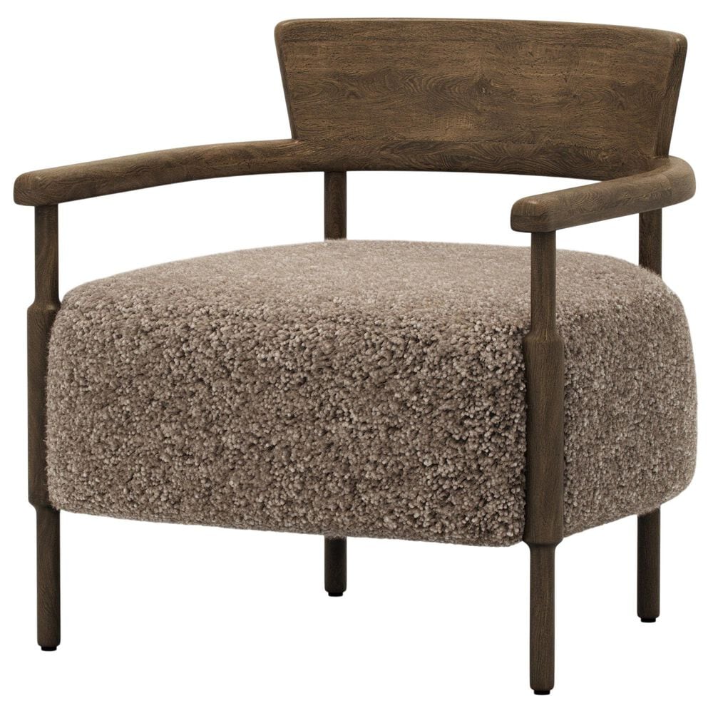 Amber Lewis x Four Hands Bennett Arm Chair in Taupe Shearling, , large
