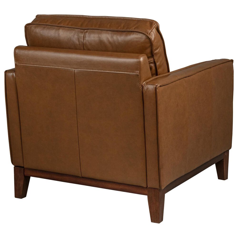 Italiano Furniture Weston 4-Piece Stationary Leather Living Room Set in Highland Brown, , large