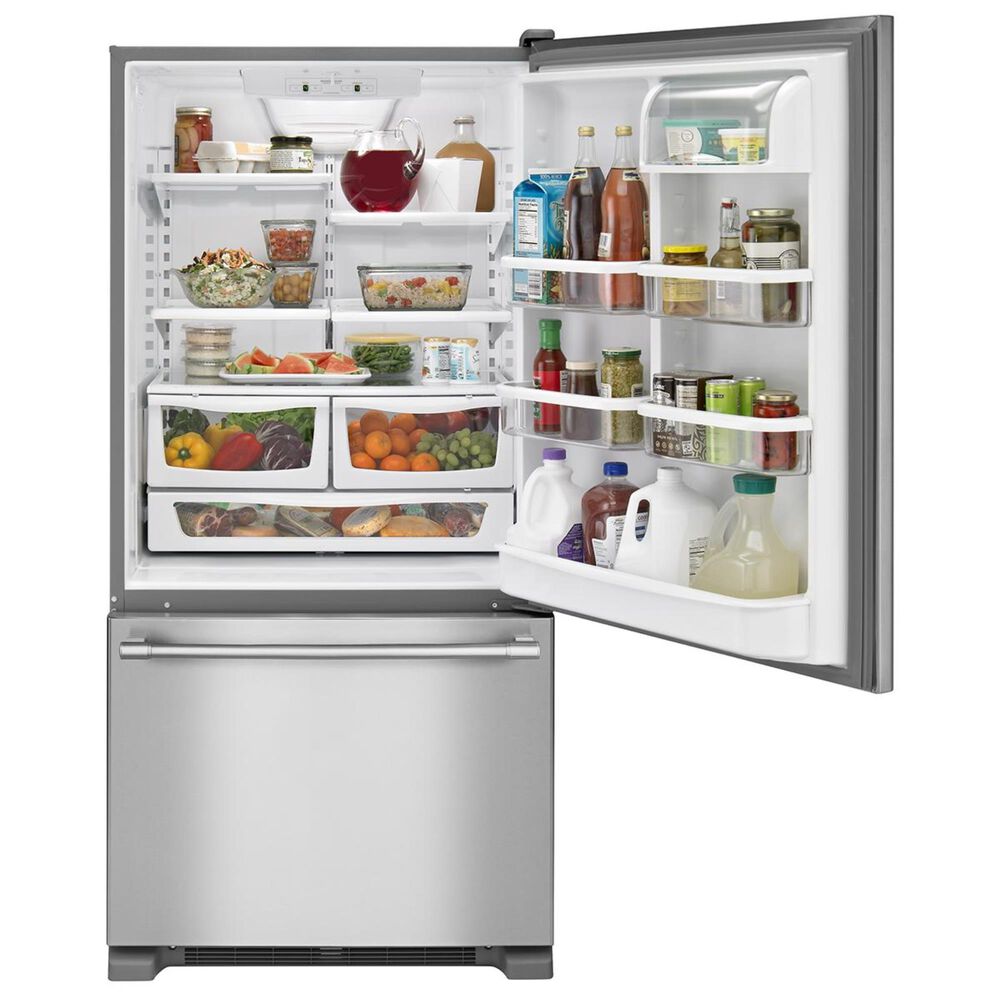 Maytag 22 Cu. Ft. 33-In Wide Bottom Mount Refrigerator, , large