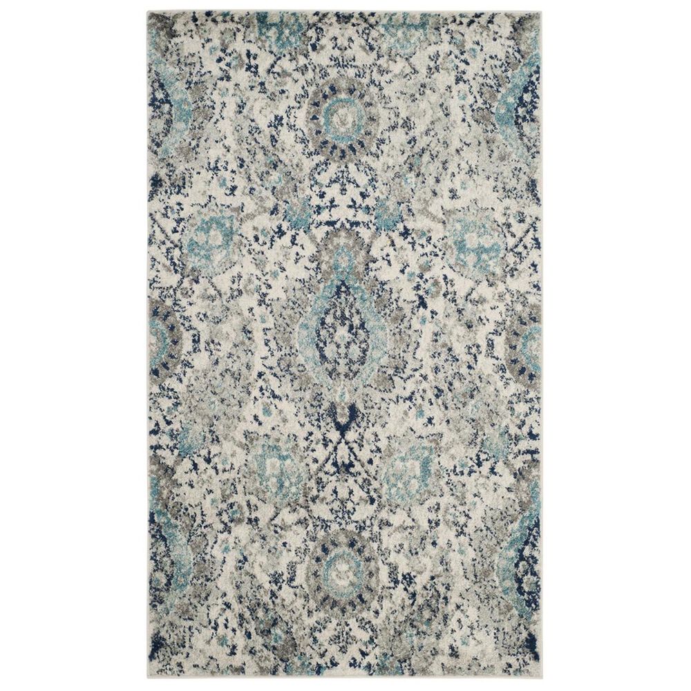 Safavieh Madison MAD600C-4 4&#39; x 6&#39; Cream/Light Grey Area Rug, , large