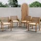 Hearth and Haven Outdoor Dining Chair in Cream (Set of 4), , large
